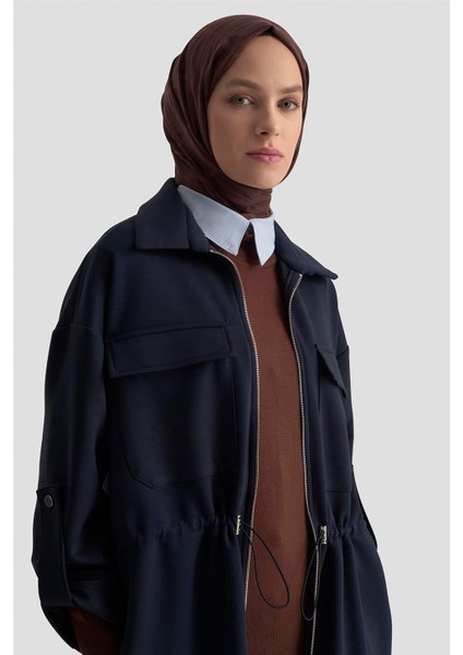 Beli Büzgülü Örme Giyçık 25KD1504 Lacivert fiyatları