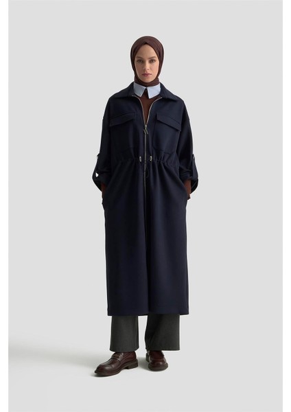 Beli Büzgülü Örme Giyçık 25KD1504 Lacivert modelleri