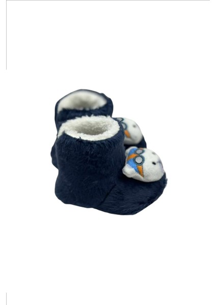 Lacivert Ayıcık Çocuk Panduf | Kaydırmaz Tabanlı, Yumuşak Wellsoft Ev Botu modelleri