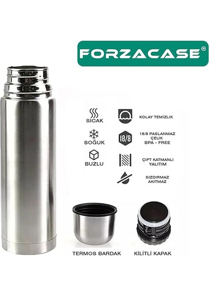 Paslanmaz Çelik 500 ml 12 Saat Sıcak Soğuk Tutan Çay Kahve Su Termosu - FC044 (Siyah) fırsatları