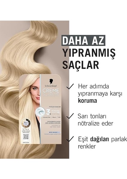 Creme Supreme Saç Boyası L1++ Ultra Yoğun Renk Açıcı indirimleri