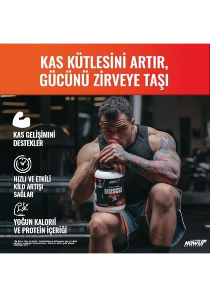 Nowup Nutrıtıon Muscle Gainer 1680 gr | Çikolata & Latte Aromalı | Yüksek Kalorili Protein ve Karbonhidrat Desteği modelleri