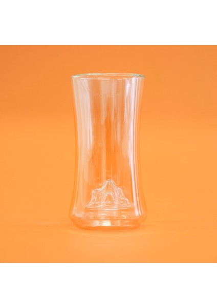 Çift Cidarlı Figürlü Meşrubat Bardağı - Şeffaf - 300 ml