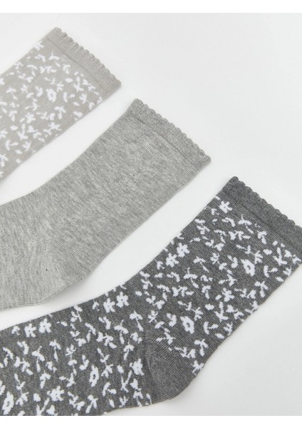 Lcw Dream Gri Desenli Kadın Soket Çorap 5'li fiyatları