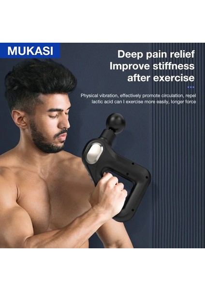 Fascial Gun KH-750 Gri LCD Sporcu Egzersiz Masaj Aleti 8 Başlıklı fırsatları