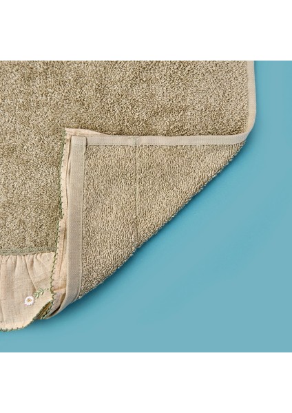 Soft Green Culture Twin Papatya Desenli Yüz Havlusu - Yeşil - 50X90 cm modelleri