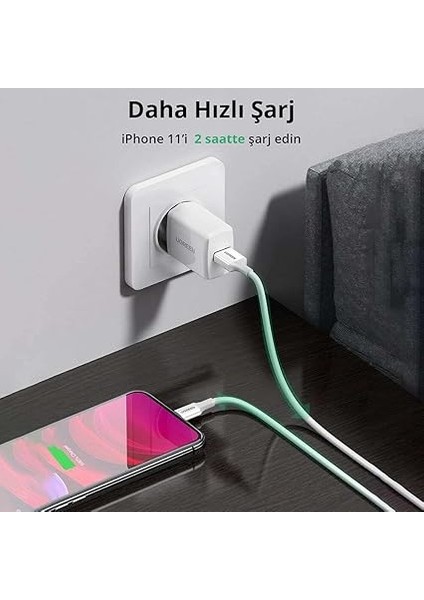 iPhone Lightning 2.4A Data ve Şarj Kablosu Siyah 1 Metre modelleri