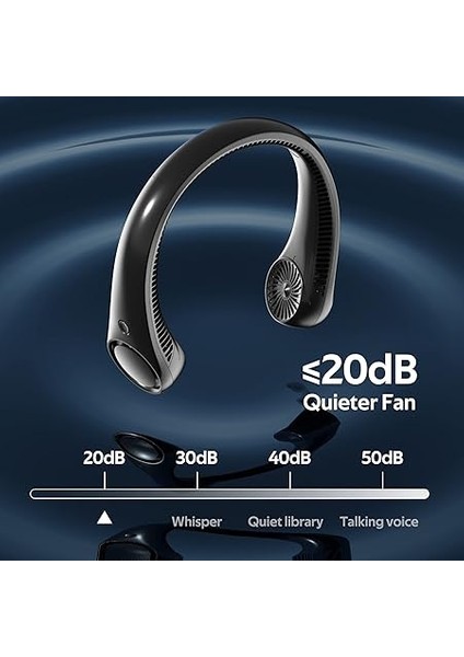 Boyun Vantilatörü, Eller Serbest Bıçaksız, 360° Soğutma Kişisel Vantilatörü, Dış Mekan Iç Mekan Için Giyilebilir Sessiz Fan, Erkek Kadın Anne Baba Için Doğum Günü Hediyeleri, 4000MAH Pil fırsatları