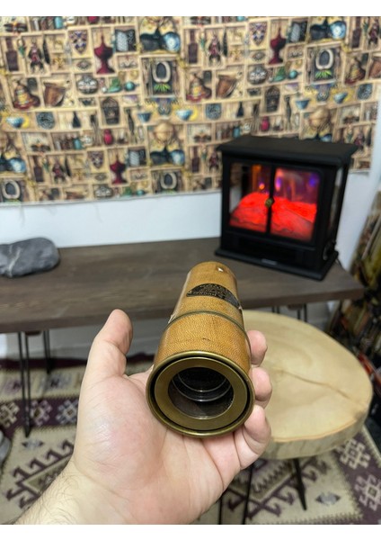 Kelvin & Hughes 1917 Vintage Pirinç Teleskop – Retro Denizci Dekoratif Dürbün
