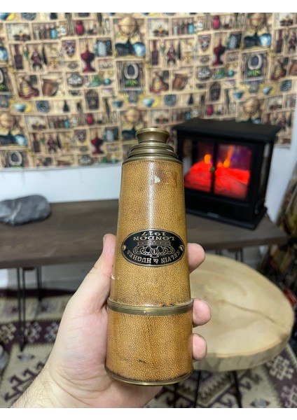 Kelvin & Hughes 1917 Vintage Pirinç Teleskop – Retro Denizci Dekoratif Dürbün modelleri