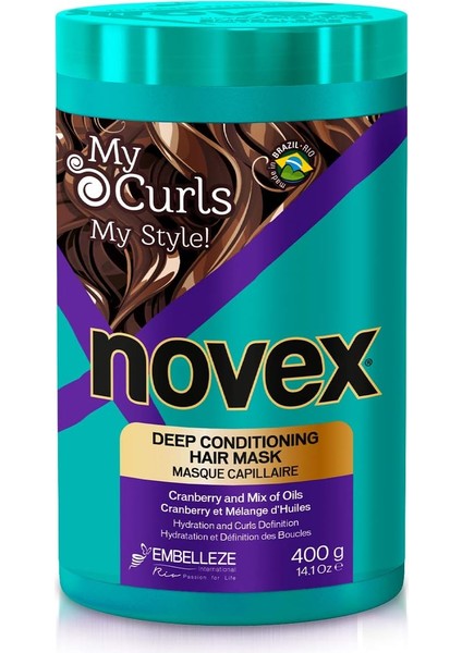 My Curls - Bukle Belirginleştirici, 7 Çeşit Nutri Yağ ve Kızılcık Içeren Saç Maskesi 400G (876120002619)
