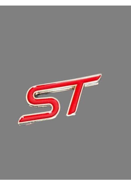 St Metal Arka Bagaj Yazısı 7cm Kırmızı