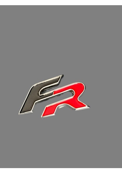 Fr Metal Arka Bagaj Yazısı 6,5cm Siyah Kırmızı