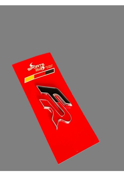 Fr Metal Arka Bagaj Yazısı 6,5cm Siyah Kırmızı fiyatları