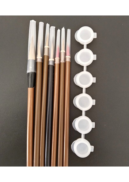 Çini Tahrir, Seramik Sırlama Fırça Seti, Seramik Boyama, Çini, Vazo, Resim, Brush-7 Adet modelleri