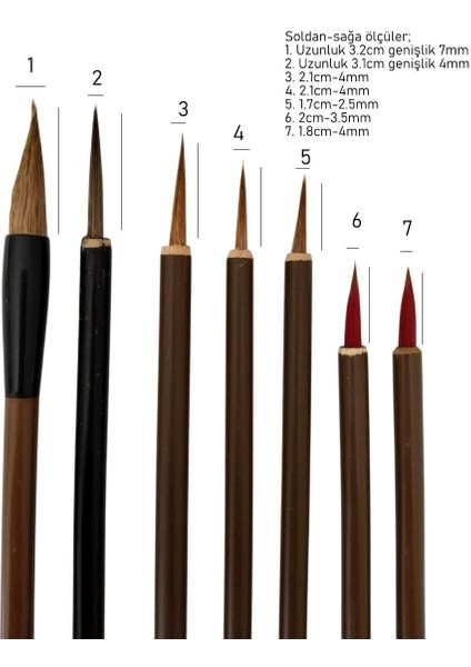 Çini Tahrir, Seramik Sırlama Fırça Seti, Seramik Boyama, Çini, Vazo, Resim, Brush-7 Adet fırsatları