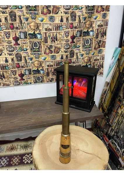 Kelvin & Hughes 1917 Vintage Pirinç Teleskop – Retro Denizci Dekoratif Dürbün