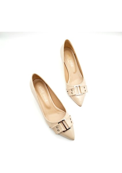 Amoria Kadın Kemerli Tokalı Sivri Burun Topuklu Ayakkabı Zarif Tasarım