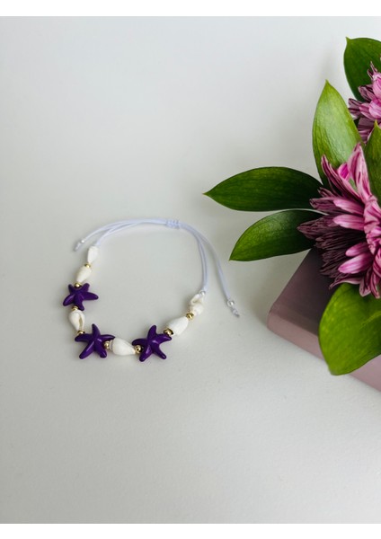 Deniz Yıldızlı Deniz Kabuklu Makrome Bileklik fırsatları