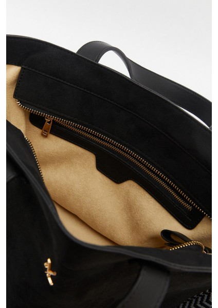 City Süet Çanta Siyah fırsatları