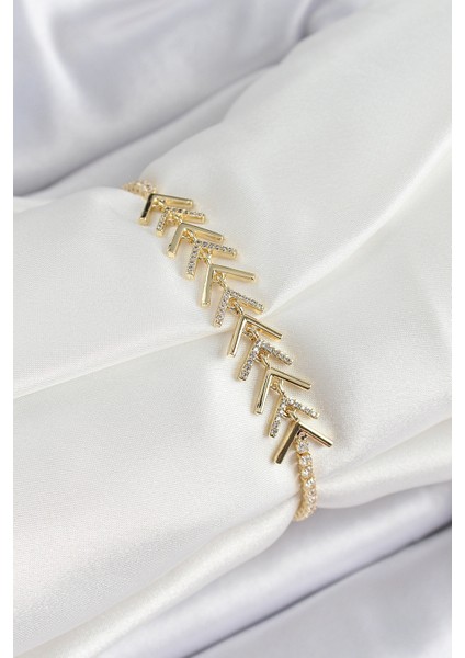 bulurum pirinç gold renk zirkon taşlı balık sırtı kadın bileklik fiyatları