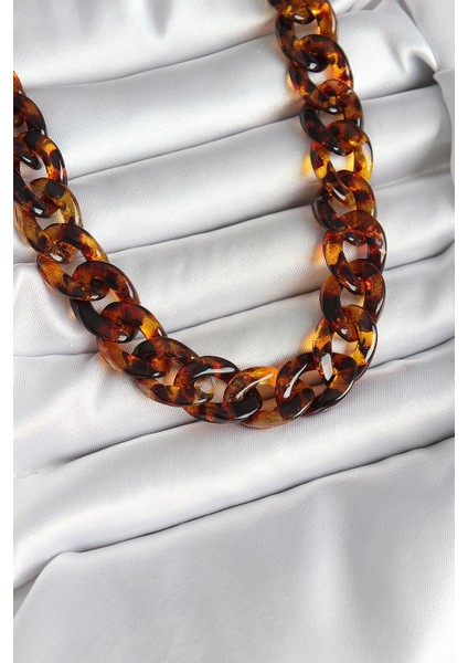 Leopar Desenli Mika Kalın Zincir Kadın Ke fiyatları