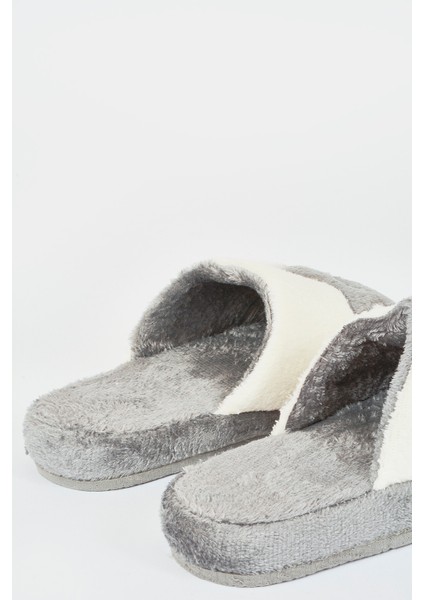 Gri -Beyaz Ay Yıldız Ev Terliği indirimleri