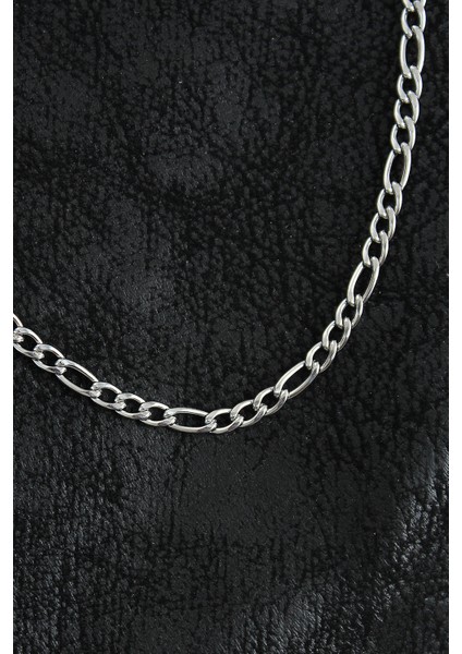 316L Çelik Klasik Figaro Zincir Model Gümüş Renk Erkek Ke fiyatları