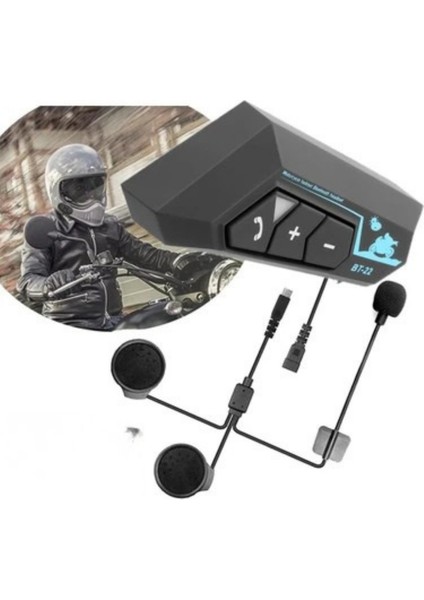 Bt-22 Motosiklet Kask Bluetooth Kulaklık & Intercom Seti | Kablosuz Müzik Su Geçirmez fiyatları