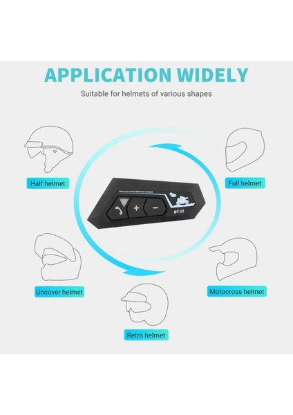 Bt-22 Motosiklet Kask Bluetooth Kulaklık & Intercom Seti | Kablosuz Müzik Su Geçirmez fırsatları