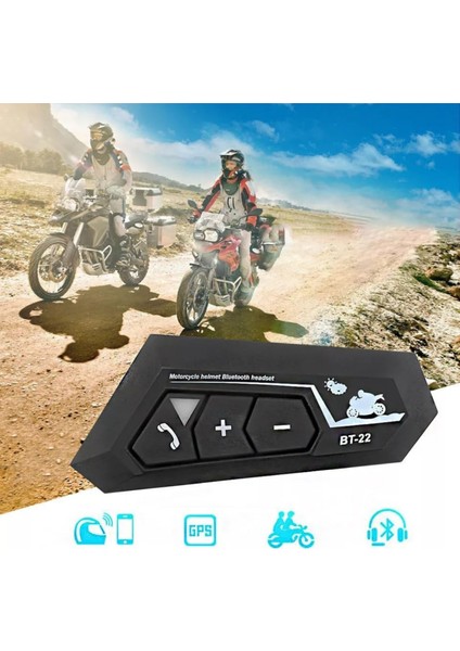 Bt-22 Motosiklet Kask Bluetooth Kulaklık & Intercom Seti | Kablosuz Müzik Su Geçirmez indirimleri