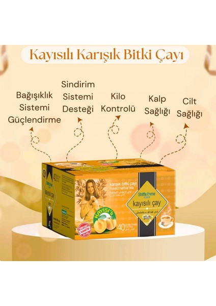 Kayısılı Karışık Bitki Çayı 40 Poşet