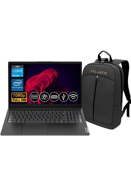 V15 G4 Iru I5-13420H 40GB 512GB SSD Freedos 15.6" Notebook 83A100NSTX ATL21 + Çanta Hediye