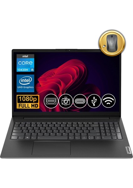 V15 G4 Iru I5-13420H 40GB 512GB SSD Freedos 15.6" Notebook 83A100NSTX ATL33 + Mouse Hediye