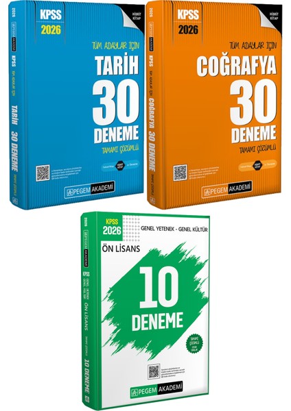 2026 Kpss Tüm Adaylar Için Tarih Coğrafya 30 Deneme - 2026 Kpss Ön Lisans Çözümlü 10 Deneme