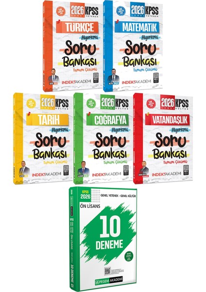 2026 Kpss Türkçe Matematik Tarih Coğrafya Vatandaşlık Algoritma Soru Bankası - 2026 Kpss Ön Lisans Çözümlü 10 Deneme