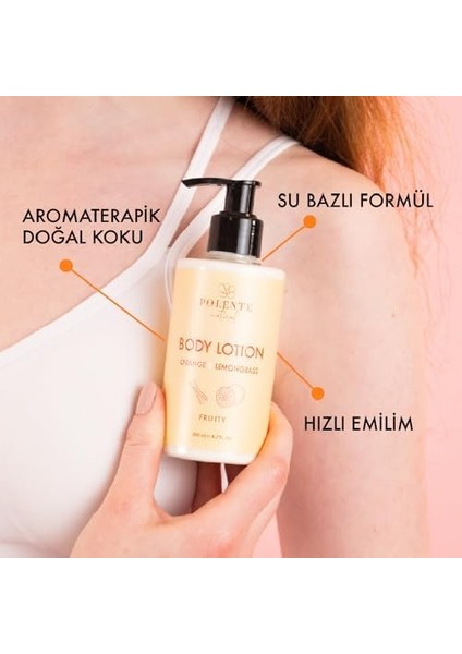 Polente Natural - Vücut Losyonu- Portakal Çiçeği & Limon Otu (200 Ml) modelleri