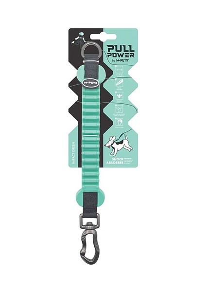 Pull Power Köpekler Için Şok Emici Ara Tasma Yeşil 25 cm