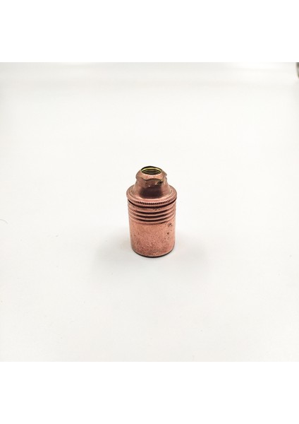 Dekoratif E14 Metal Düz Bakır Renk Duy (1 Adet)