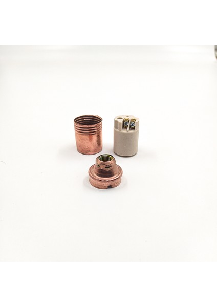 Dekoratif E14 Metal Düz Bakır Renk Duy (1 Adet) modelleri