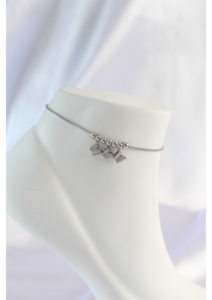 316L Çelik Gümüş Renk Minimal Tasarımlı Halhal