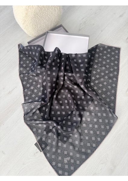 Siyah Eşarp Pamuklu Eşarp El Dikişli fırsatları