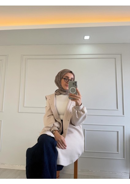 Gri Ekoseli Kare Eşarp, Pamuklu Eşarp