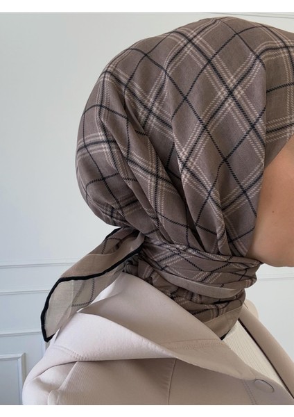 Gri Ekoseli Kare Eşarp, Pamuklu Eşarp fiyatları