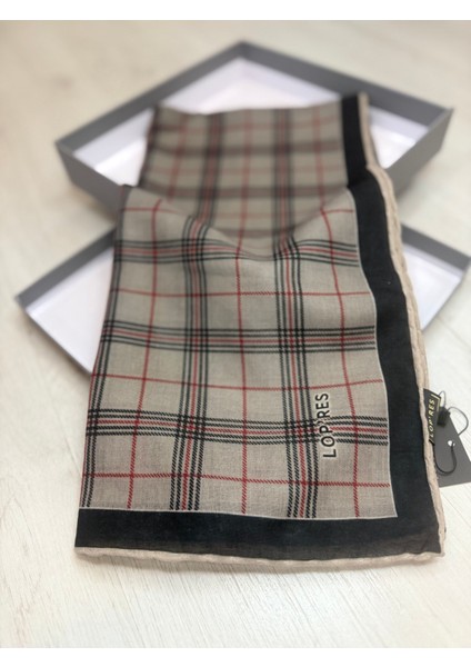 Gri Ekoseli Kare Eşarp, Pamuklu Eşarp modelleri