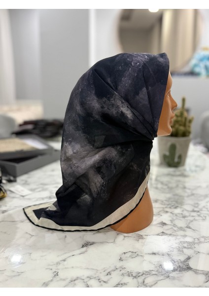 Siyah Pamuklu Eşarp Siyah Beyaz Kare Eşarp indirimleri