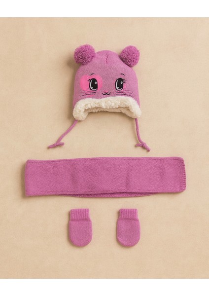 Çocuk Unisex Eldiven Atkı Bere Takımı