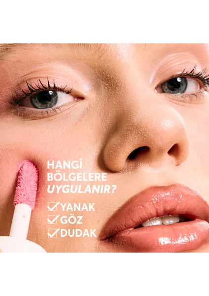 Allık Ruj Göz Farı Glow Tint Baby Pink Nemlendirici Makyaj | 508 Pastel Pembe Hyaluronik Asit Peptit fırsatları