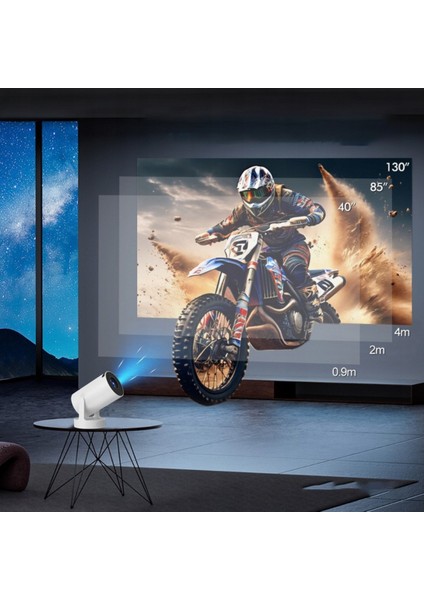 HY300PROMAX Bataryalı Android Akıllı Projektör - 4K Destekli, Wifi6, Taşınabilir Ev Sineması