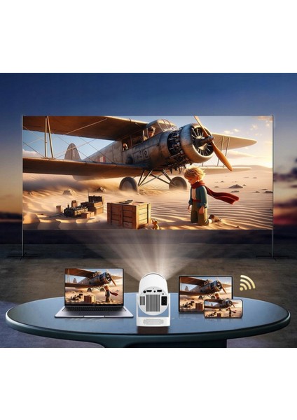 HY300PROMAX Bataryalı Android Akıllı Projektör - 4K Destekli, Wifi6, Taşınabilir Ev Sineması